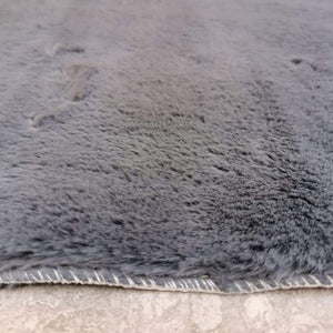 Cheap Shaggy Rabbit Faux Fur Dark Grey Rug Rugs Rugs for sale