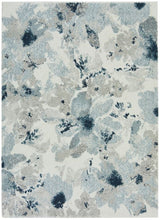 Load image into Gallery viewer, Blue Distressed Floral Living Room Rug - Pori