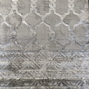 Grey Moroccan High Sheen Living Room Rug - Tuscana