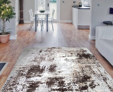 Load image into Gallery viewer, Contemporary Brown Abstract Living Room Rug - Tuscana