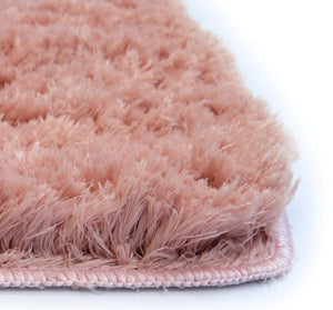 Blush Pink Washable and Non Slip Shaggy Rug - Reno