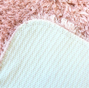 Blush Pink Washable and Non Slip Shaggy Rug - Reno