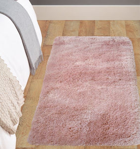 Blush Pink Washable and Non Slip Shaggy Rug - Reno