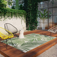 Load image into Gallery viewer, Green Tropical Washable Outdoor Rug - Ota