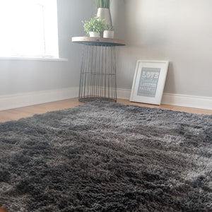 Washable Grey Cosy Living Room Rugs - Savi