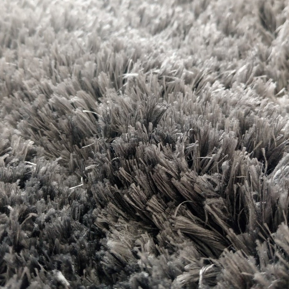 Washable Grey Cosy Living Room Rugs - Savi