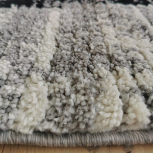 Moroccan Grey Patchwork Shaggy Rugs - Lush