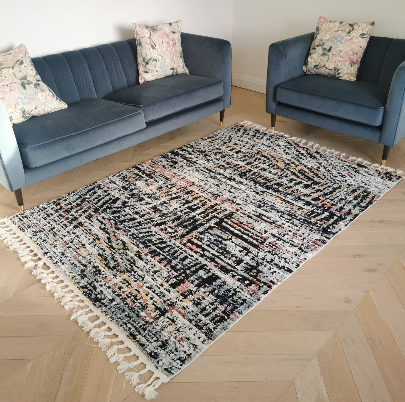 Multicoloured Abstract Shaggy Rug - Lush