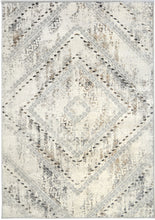 Load image into Gallery viewer, Grey Geometric Tribal Flatweave Living Room Rug - Dorsey