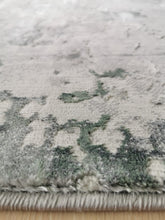 Load image into Gallery viewer, Emerald Green and Grey Abstract Rug - Tronso