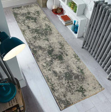 Load image into Gallery viewer, Emerald Green and Grey Abstract Rug - Tronso