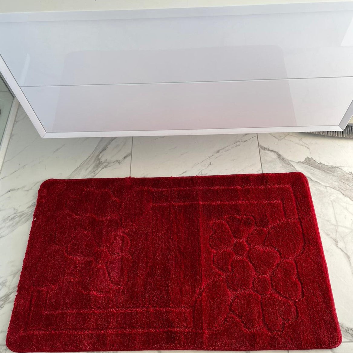 Bathroom Red Mat