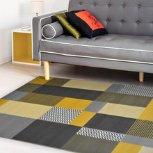 Load image into Gallery viewer, Ochre Patchwork Living Room Rug - Islay