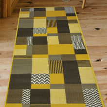Load image into Gallery viewer, Ochre Patchwork Living Room Rug - Islay