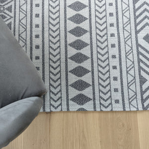 Light Grey Scandi Flatweave Outdoor Rug - Casa