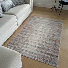 Load image into Gallery viewer, Grey and Multi Scandi Striped Area Rug - Orion