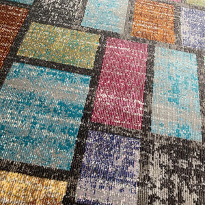 Multicoloured Patchwork Living Room Rug - Capella